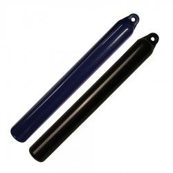 Set of 4 Majoni Boat Fenders Navy 12 x 45cm Inflated with Free Rope Yacht 