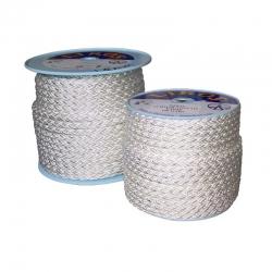 100 metre Reel of LIROS Octoplait Multifilament Polypropylene White Rope