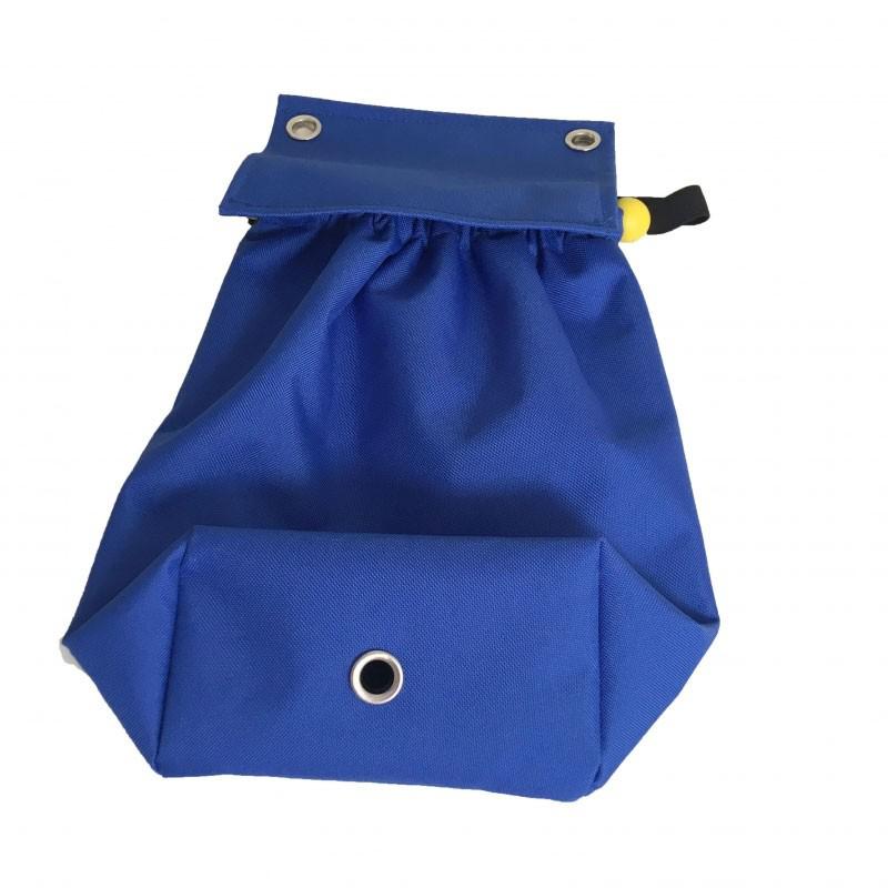 Halyard Bag Blue - base of bag with drainage eyelet