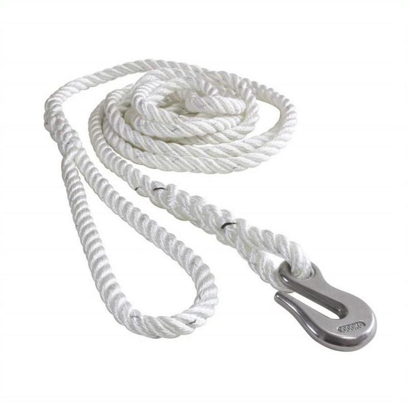 Spliced Set Length Chain Hook with Spliced Nylon Tail