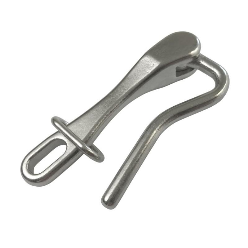 Pelican Hook - stainless steel, non adjustable - opened