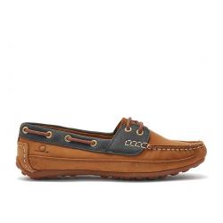 Cromer Lace Moccasin Navy/Tan