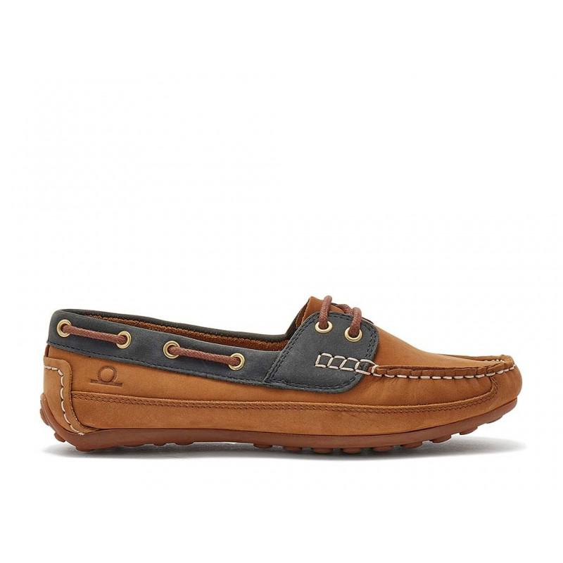 Cromer Lace Moccasin Navy/Tan