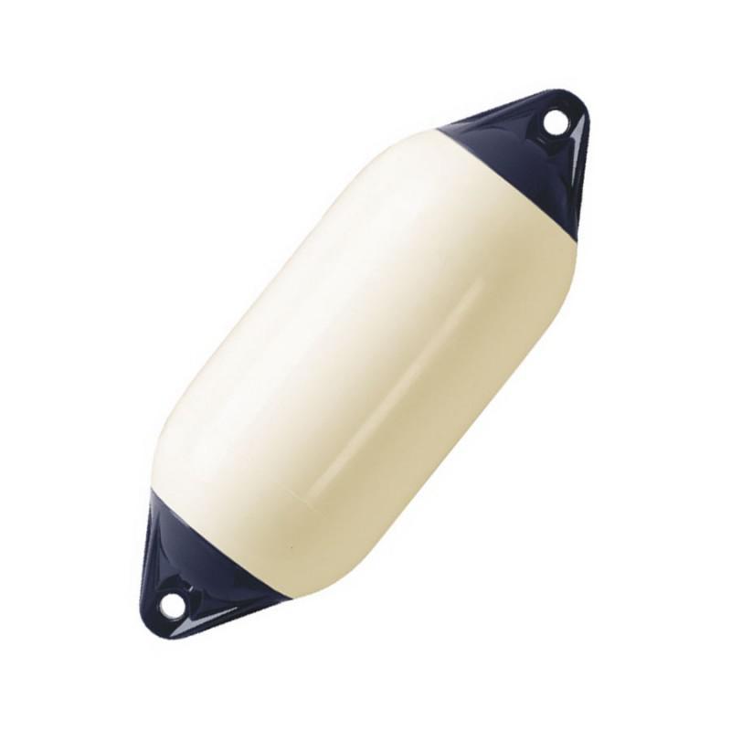 Polyform Heavy Duty Fender - White with Navy Blue Ends
