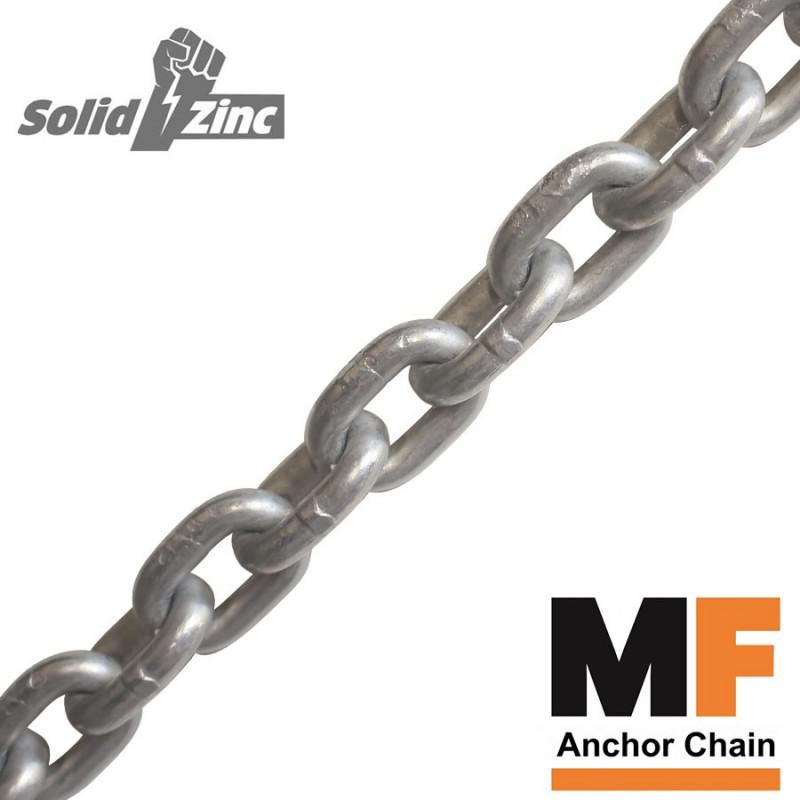 12mm ISO MF Grade 40 Hot Dip, Solid Zinc Galvanised Calibrated Anchor Chain