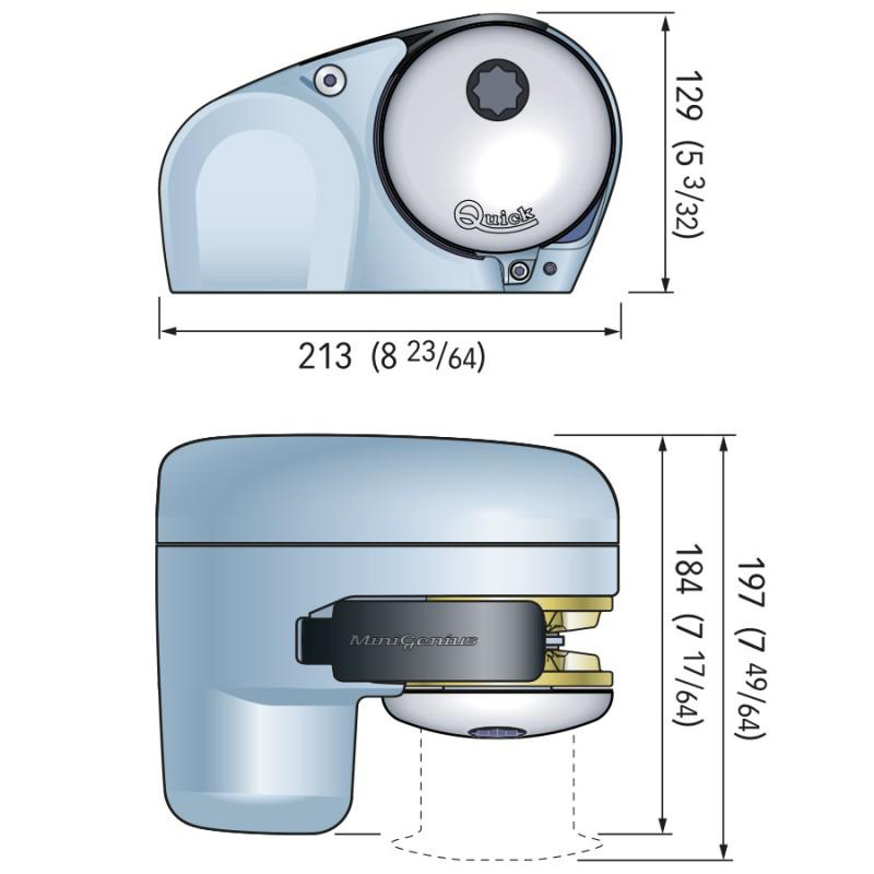 Quick Genius GP2 500 Windlass Measurements