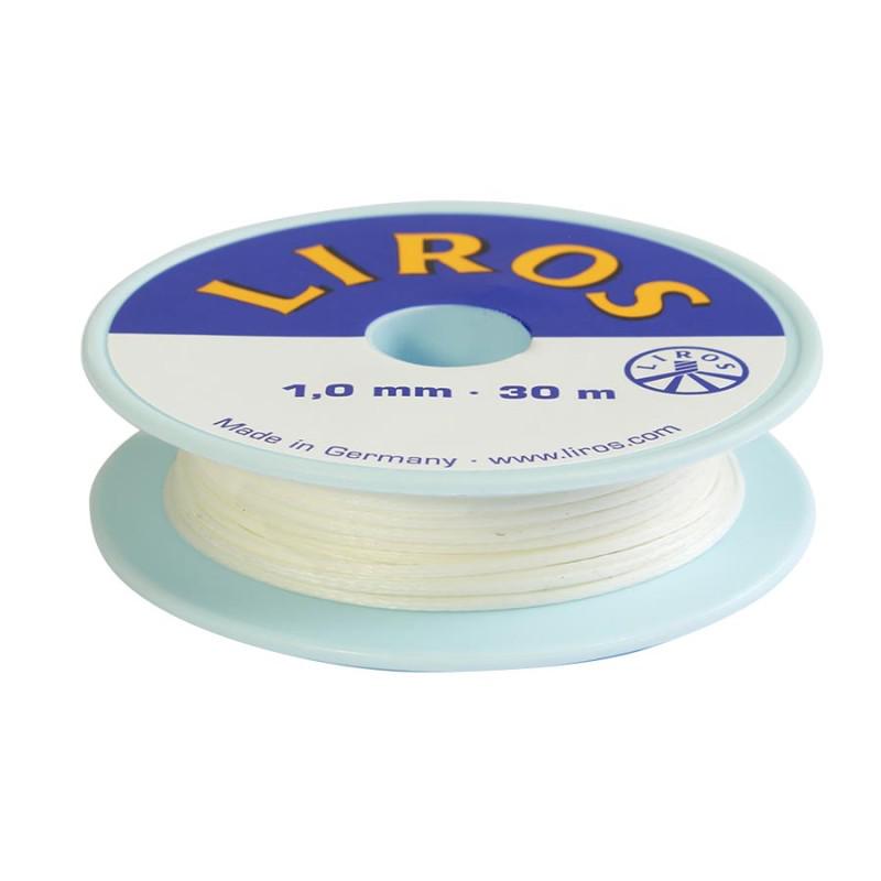 LIROS 1mm Waxed Whipping Twine - white