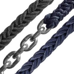 LIROS 18mm Octoplait Polyester Spliced to 10mm Chain