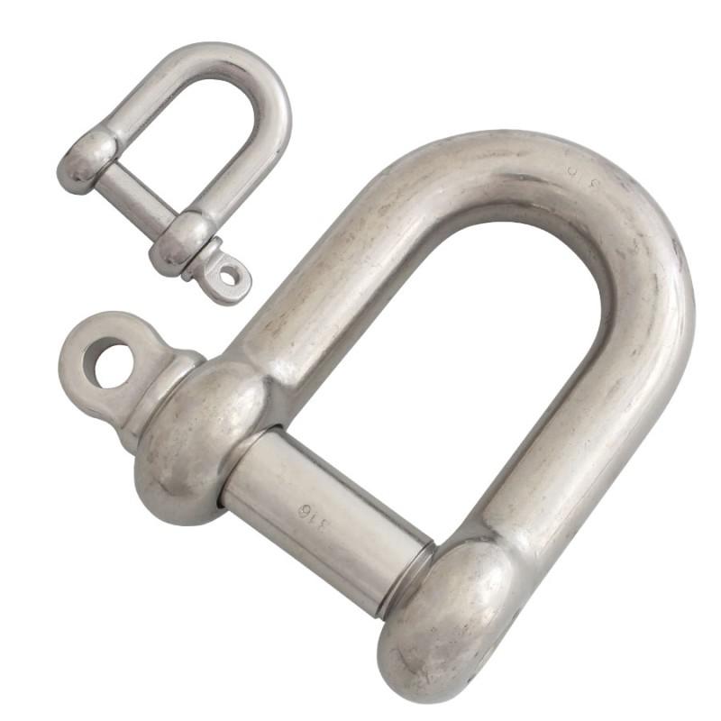 Proboat Rated Stainless Steel Dee Shackles