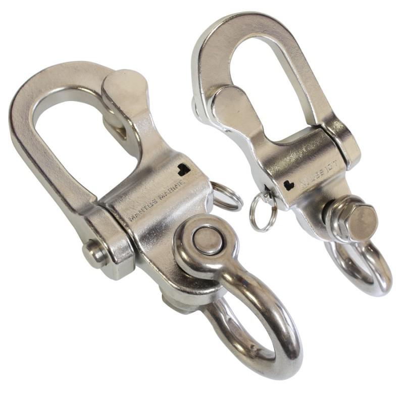 HR safety snap hook - With swivel - Length: 100 mm