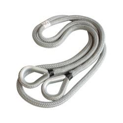 Clearance Spliced LIROS Dockline - Colour Silver.  Length 2.07m, Diameter 12mm, Finished with Galvanised Eye Splices each end.