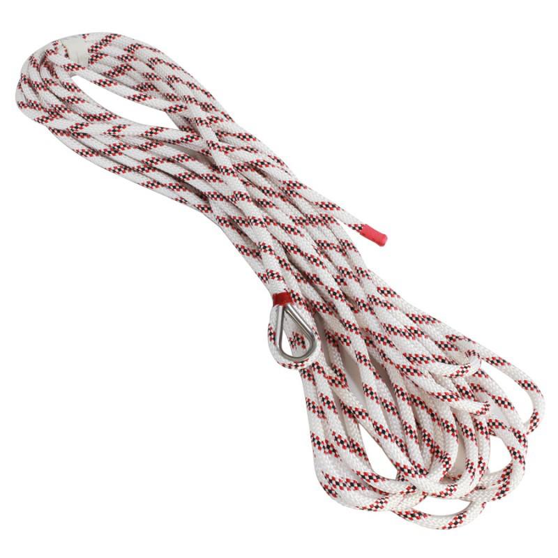 Clearance Spliced Marlowbraid - Stainless Steel Thimble Splice and Heat Shrink Finish - RED
