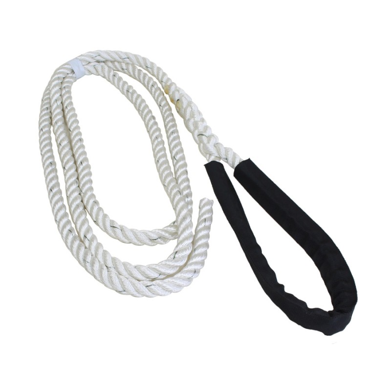 Clearance Spliced LIROS 3 Strand Nylon - Loop Splice with Anti Chafe Webbing, and Blank end