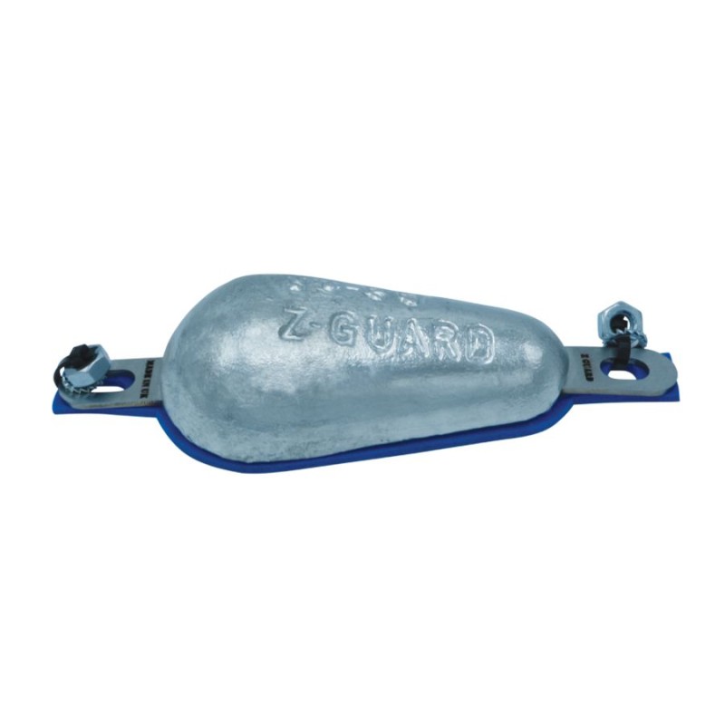 Zinc Guard Pear Shape Anode - Complete Kit includes backing pad, bolts, nuts and washers
