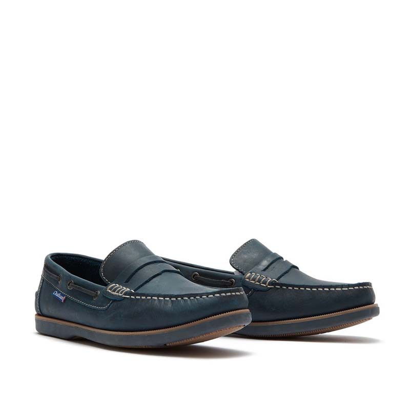 Chatham Men's Shanklin Leather Loafers - Navy