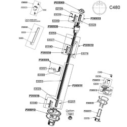 Profurl Manual Reefing System Headsail Furler Replacement Parts Exploded Diagram - C480