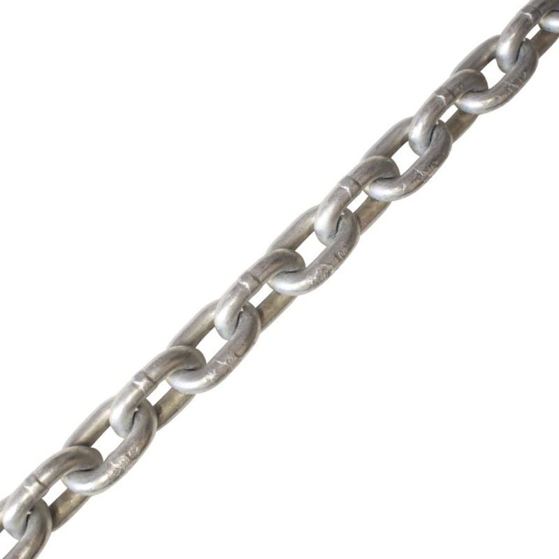 7mm DIN766, MF Grade 40, Hot Dip, Solid Zinc Galvanised Calibrated Anchor Chain