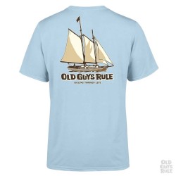 Old Guys Rule Sailing Through Life T-Shirt - Back