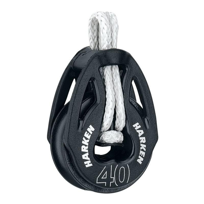 Harken 40mm T2 Soft Attach Carbo Air Block - single sheave