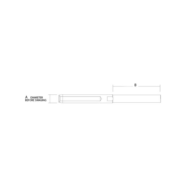 Sta-Lok Swage Stud Closed Body Metric Thread - Diagram