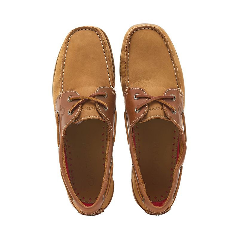 Chatham Men's Galley Leather Deck Shoes - Tan