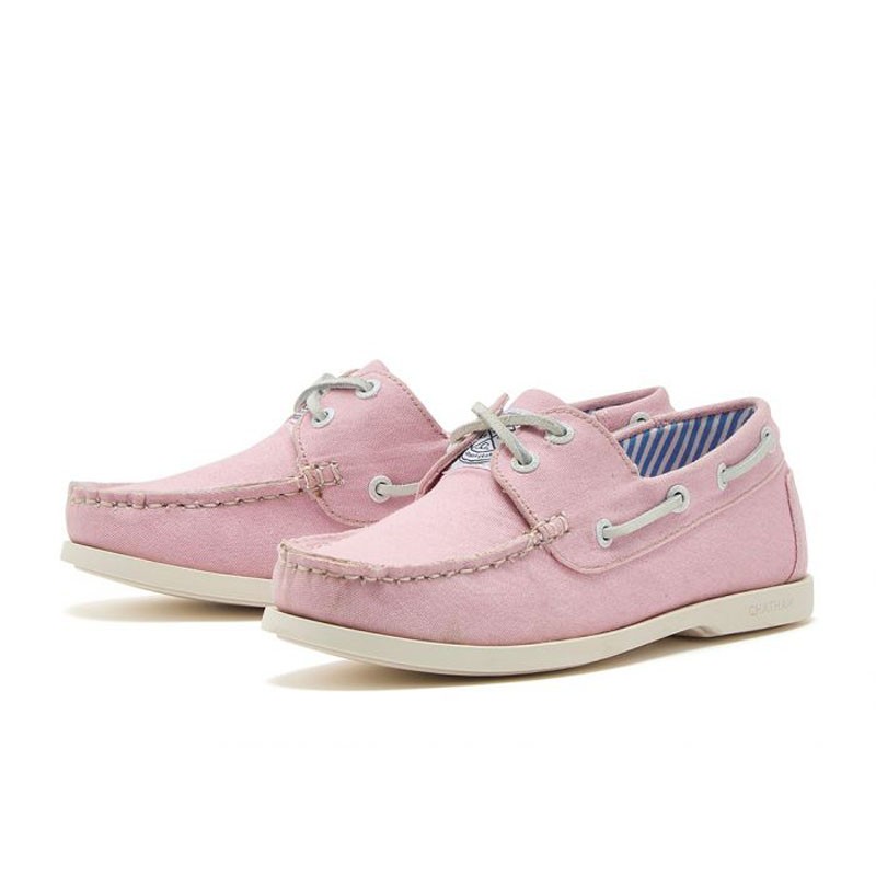 Chatham Jetty Lady Canvas Boat Shoes - Pink