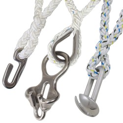 10mm Chain Snubber with 18mm LIROS Anchorplait Nylon V Bridle