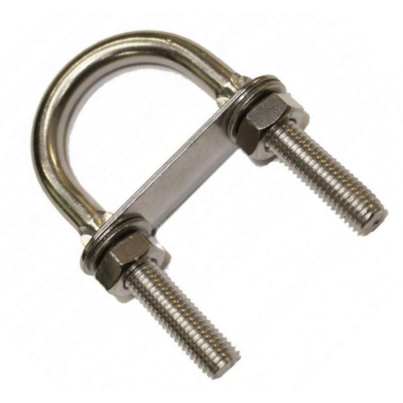 38mm Inner width Treer u-bolts M12 with Locknuts and washers,Stainless steel 316 material,4-Sets 