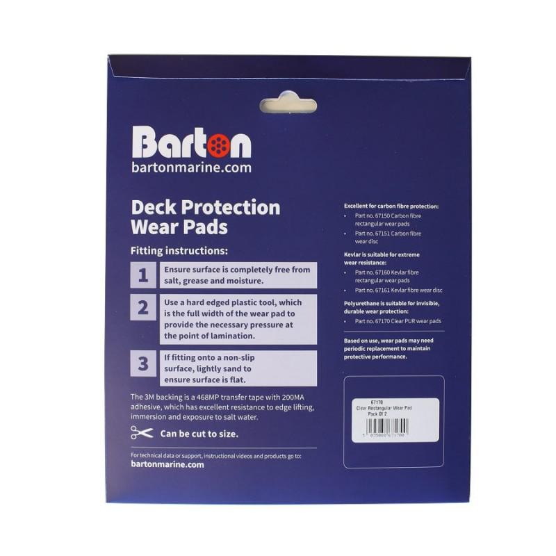 Barton Deck Wear Pads - Clear. Instructions