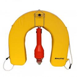 Baltic lifebuoy, stainless steel holder and lalizas light set
