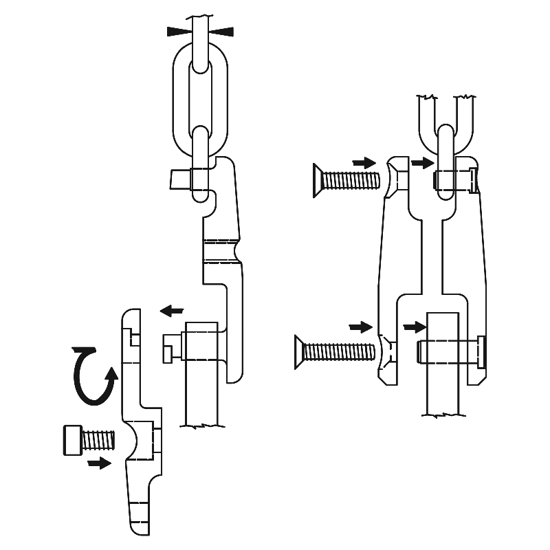 Kong Fixed Anchor Connector open illustration