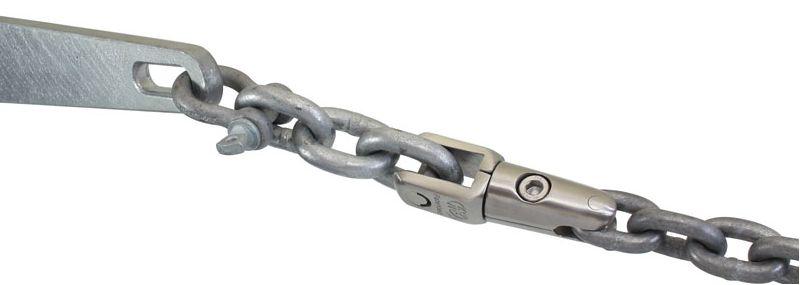 Kong swivel anchor connector with bow shackle and 3 links