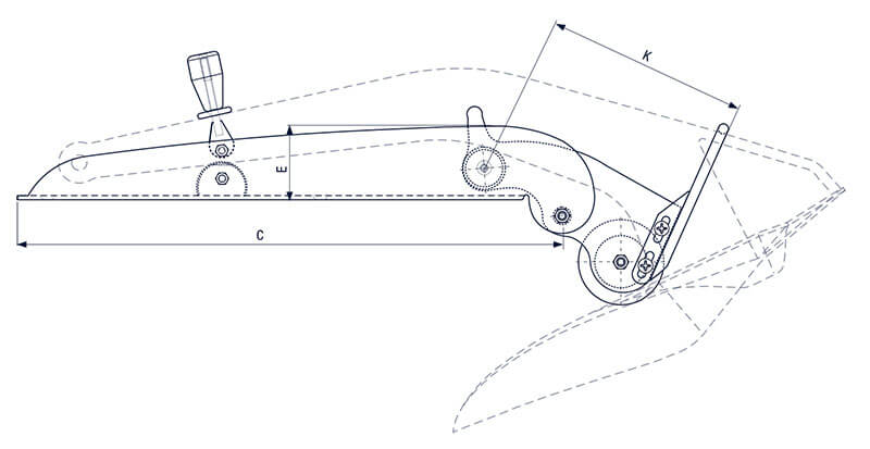 Bow Roller dimensions Diagram side view