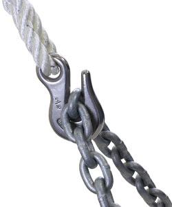 Spliced Set Length Chain Hooks with Anchorplait Nylon Tail