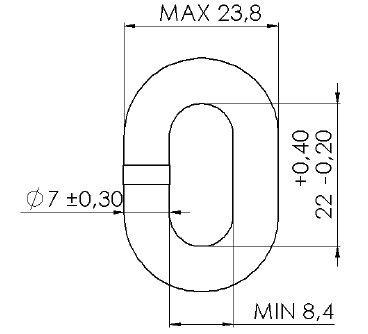 MF 7mm DIN766 Dimensions