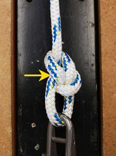 The stress points of a Bowline Knot