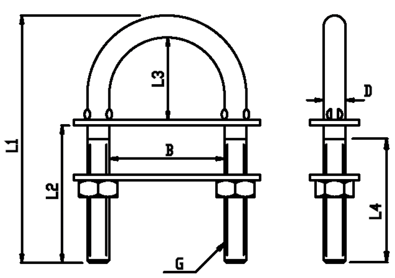 Bluewave U Bolt Dimensions