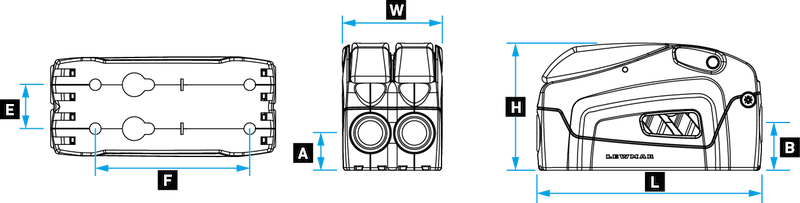 Lewmar DC Clutch Dimensions