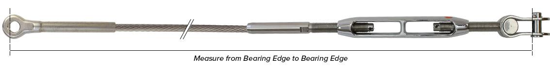 Measure from Bearing edge to bearing edge