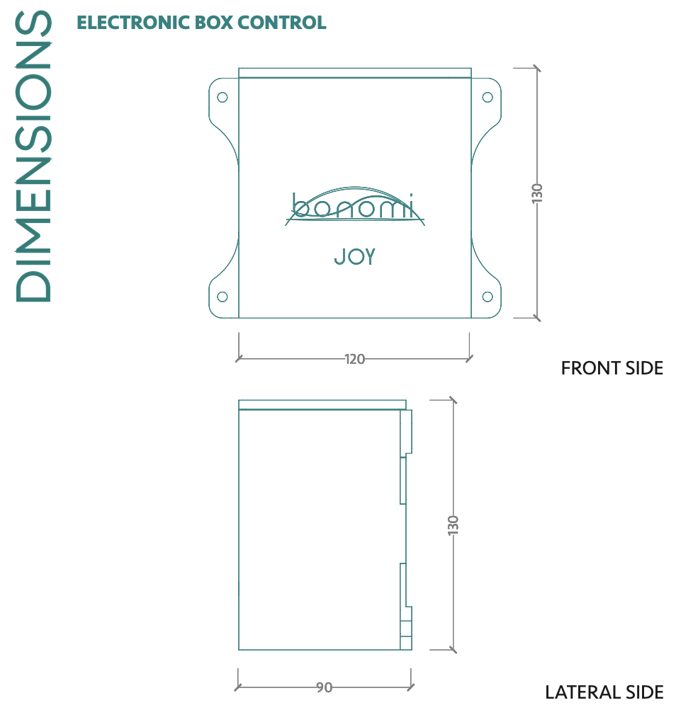 Bonomi control box dimensions