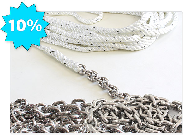 10% LIROS 3 Strand Nylon Anchor Warps Chain Promotion