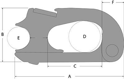 J Lock Shackle Dimensions