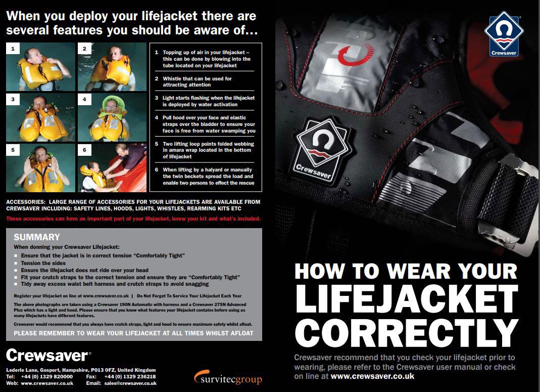 Crewsaver Lifejacket Instructions