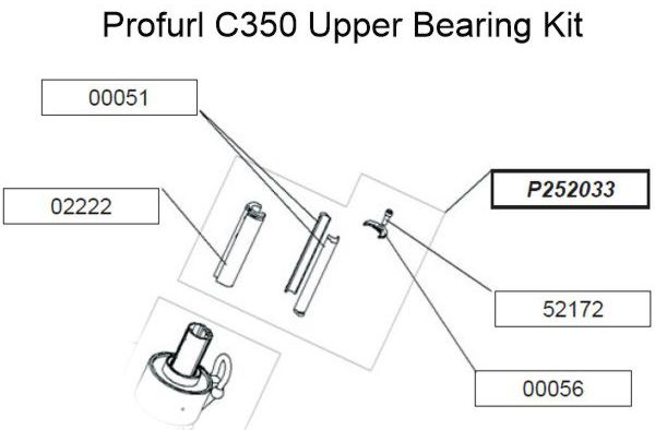 Profurl C350 Upper Bearing Kit Contents