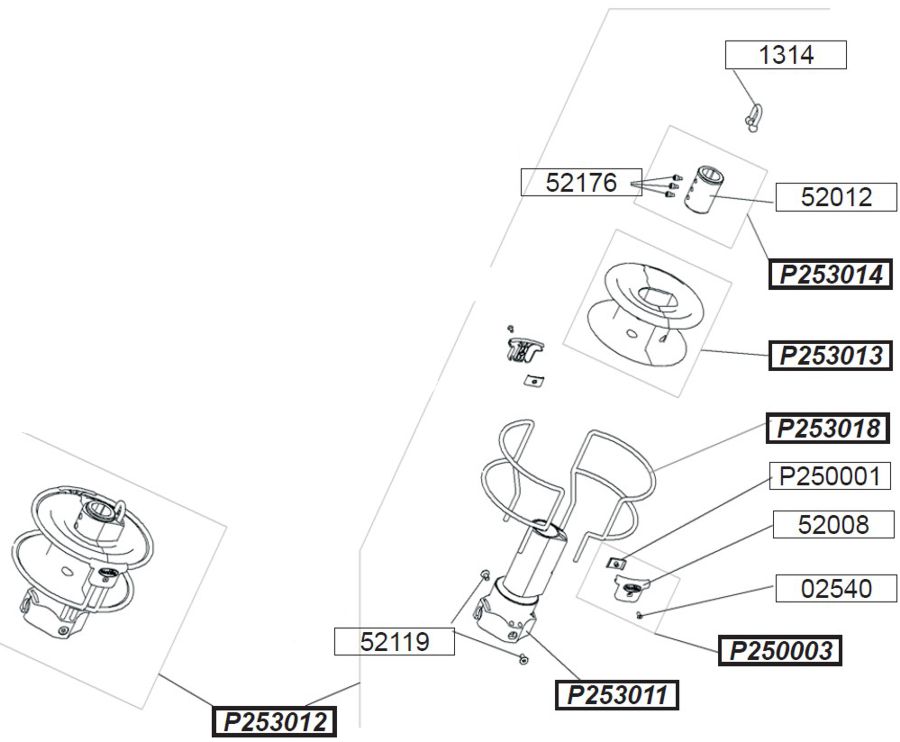 Profurl Drum Mechansim Kit Contents C350