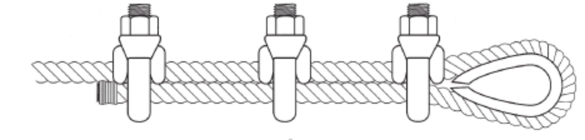 Wire Rope Grip Fitting Diagram